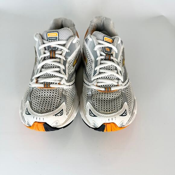 Brooks Ghost 3 3 Running Sneakers Shoes White Orange 1200711B831 Women 8 - Picture 3 of 13